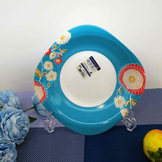 🎁乐美雅蓝色花漾餐具12件套（晚餐盘2个+汤盘2个+小餐碗4个+小勺4个） 商品图2