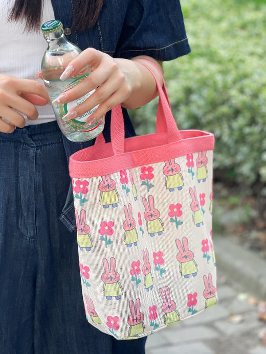 【预售7天】NDHT夏日浪漫网眼包 | 加厚沙滩网材质+立体边骨锁边设计、桶状超大容量、可当遛娃包/野餐包/沙滩包/通勤包 商品图3