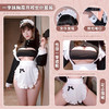 【霏慕】一字抹胸高开衩女仆套装大码6744 商品缩略图2