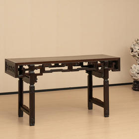 清 红木独板拐子纹平头案