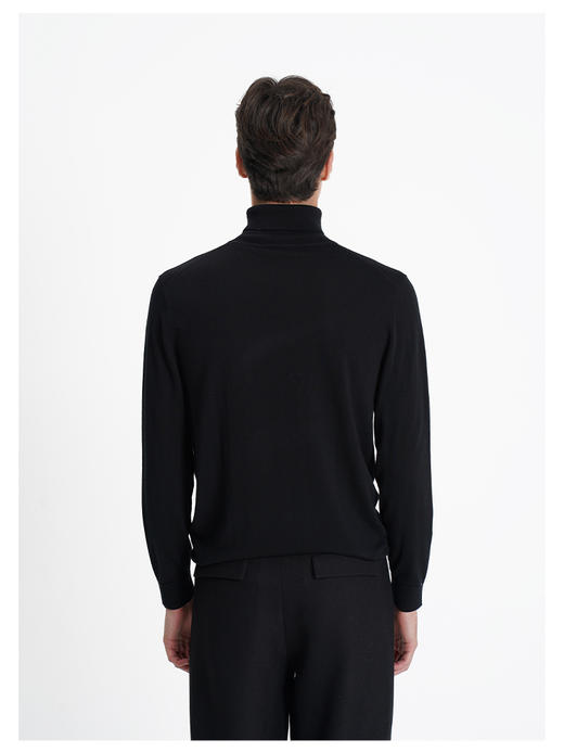 callisto黑色绵羊毛长袖毛衣 商品图4