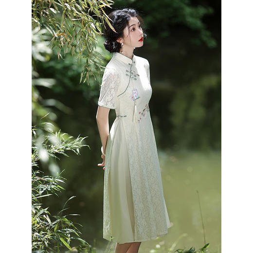 奥黛旗袍改良新中式夏季年轻少女日常LSB2807 商品图1