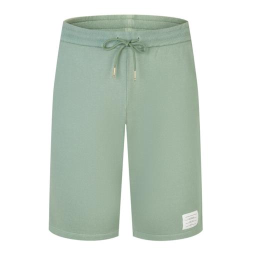 THOM BROWNE 汤姆·布朗 男士系带松紧腰贴标运动短裤 七夕礼物 浅绿色 MJQ145B J0007 商品图0