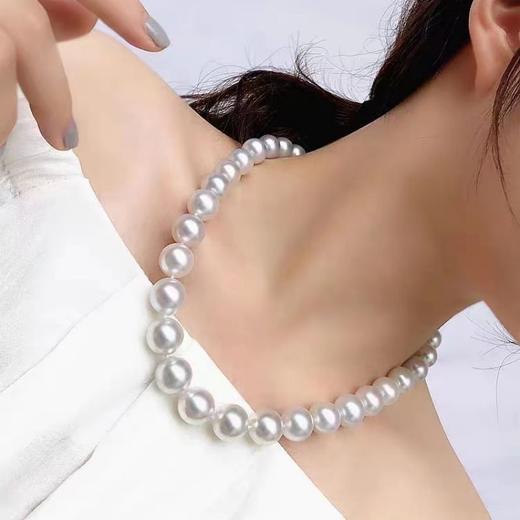 【七夕特惠❗️天然珍珠项链】赠礼盒+证书，轻奢气质满满，那个小女人看了不心动，买它就对了，白珍珠项链送妈妈婆婆情人节L手工饰品新年礼盒年货礼盒 商品图4