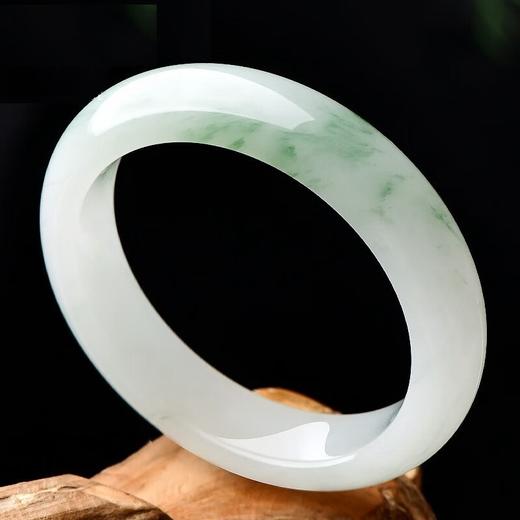 【前200位下单，送天山翠玉多圈手串】岐蚺·天山翠玉镯，联合亚洲珠宝联合会监制，冰透飘花，翠气萦绕【G】 商品图2