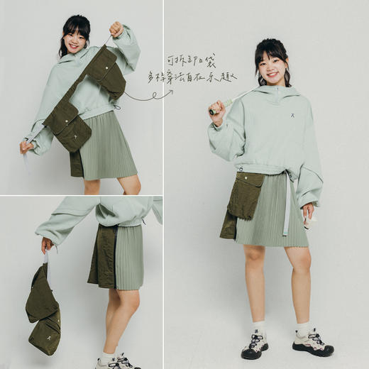 【品牌直发 反季特惠】ACMEITEM爱棵米 户外多功能短裙可拆卸口袋拼接运动百褶半身裙女GAF2360890E 商品图3