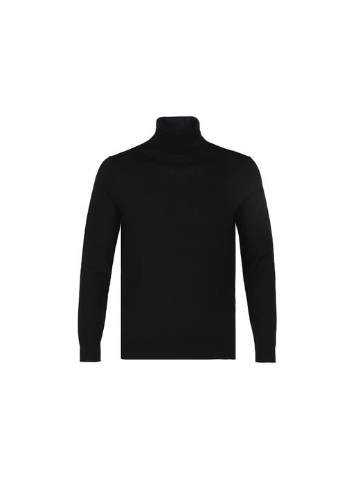 callisto黑色绵羊毛长袖毛衣 商品图0