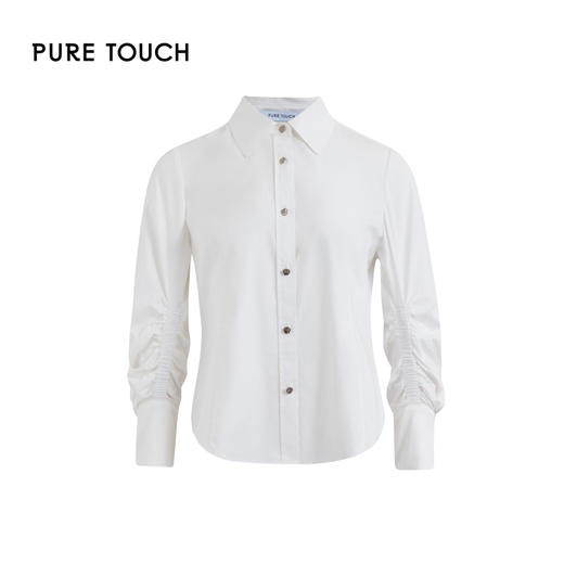 pure touch光学白纯棉设计感衬衫1301243347 商品图4