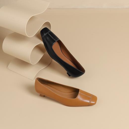 westory新款时尚优雅单鞋气质百搭低平跟单鞋女S24CE75151 商品图0