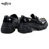 Safiya/索菲娅2024秋学院风漆皮圆头百搭粗跟厚底英伦星钻小皮鞋 SF43112073 商品缩略图5