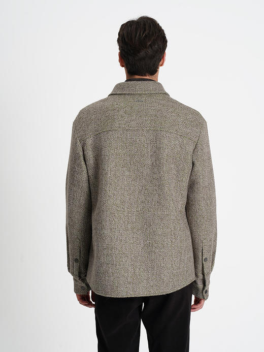 callisto乐行系列卡其色绵羊毛混纺外套 商品图4