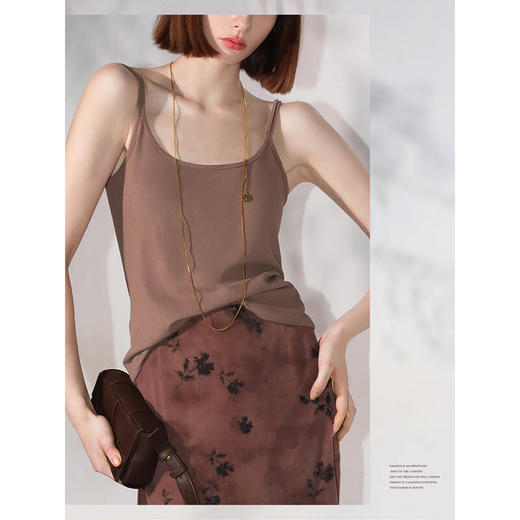 COCOBELLA设计感双肩带针织背心可外穿混搭打底吊带VT0013B 商品图2