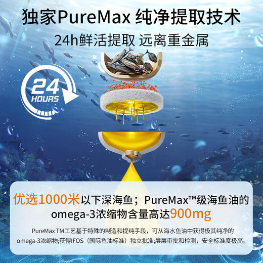 【保税直邮 杭州金义】【德国双心】深海鱼油软胶囊高端浓缩中老年成年人欧米伽3心血管120粒 商品图3