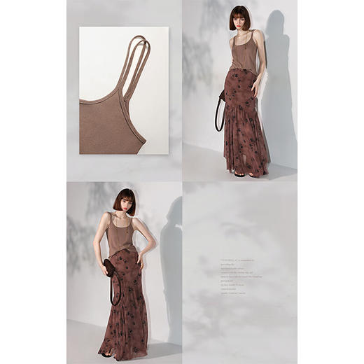 COCOBELLA设计感双肩带针织背心可外穿混搭打底吊带VT0013B 商品图1