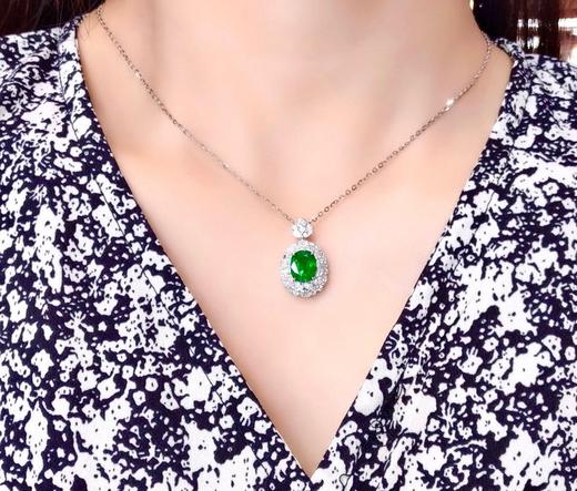 2.40ct 祖母绿吊坠戒指 商品图3