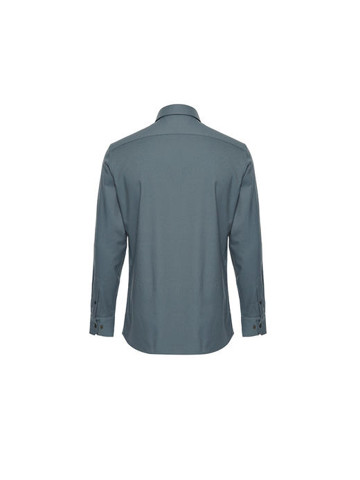 callisto绿色聚酯纤维混纺长袖衬衫 商品图1