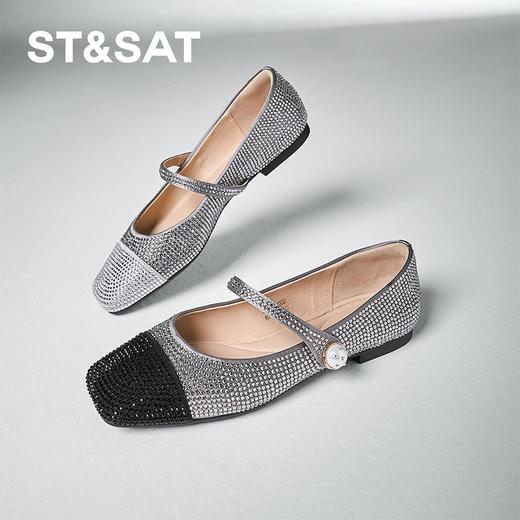 星期六优雅闪钻珍珠一字带玛丽珍SSC3111332 商品图0