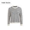 pure touch绵羊毛黑白条纹女士针织衫1302243359 商品缩略图4