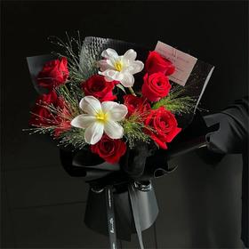 挚爱--红玫瑰郁金香花束