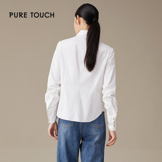 pure touch光学白纯棉设计感衬衫1301243347 商品图2