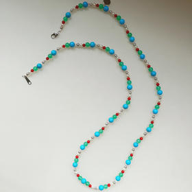 BY EVITA系列 CHIC系列 18K镶松石、珊瑚、玉髓和AKOYA 项链/手链