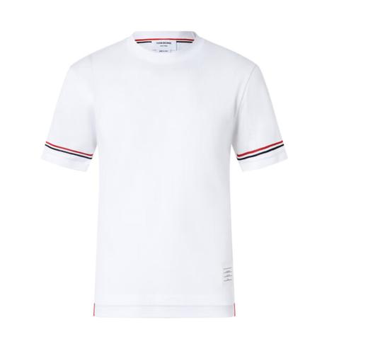 THOM BROWNE 汤姆·布朗 男士条纹袖标圆领休闲短袖T恤 MJS247A J0129 商品图0
