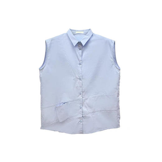 错位无袖衬衫 商品图0