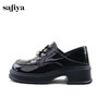 Safiya/索菲娅2024秋英伦风粗跟厚底钻扣两穿系带百搭JK小皮鞋 SF43112128 商品缩略图1