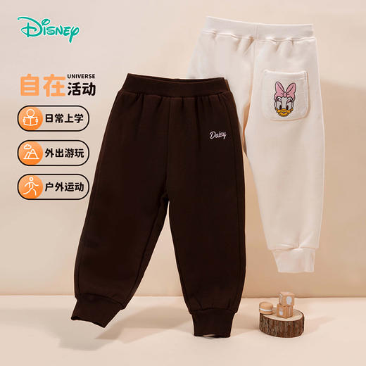 迪士尼女童米妮加绒长裤ZD3DK014 商品图0