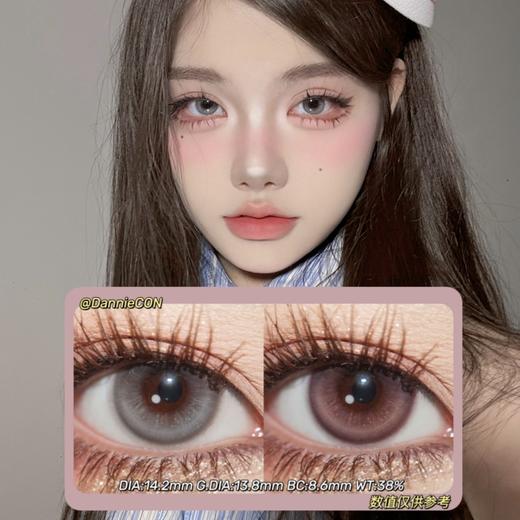 Doriscon半年抛·春日桃桃&杏仁脆脆·14.2mm(着色参考13.8mm) 0-1000度(有525/575) 韩产进口·(建议佩戴3-4个月左右更换) 商品图0