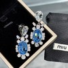 Miumi*u 杨超越同款水滴钻吊小乌龟水晶满钻耳环 商品缩略图3