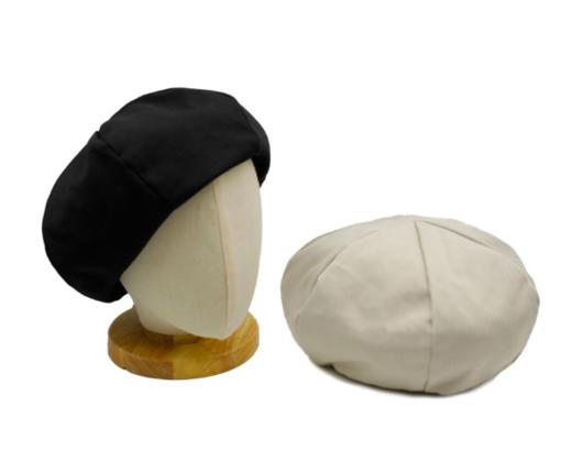 clasico/CLBE143/纽扣褶皱贝雷帽 商品图0