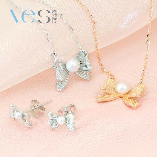 甜梦蝴蝶结银925珍珠套系 商品图1