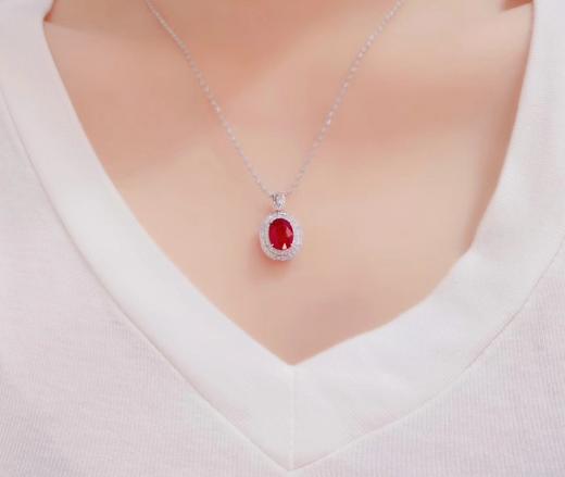 3.16ct 红宝石吊坠戒指 商品图7