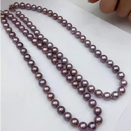 紫色珍珠项链 商品图0