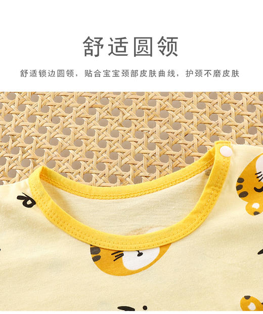 【36.9/3件  15款任选】夏季婴儿纯棉连体衣薄款哈衣卡通新生儿短袖爬服婴幼儿睡衣 商品图7