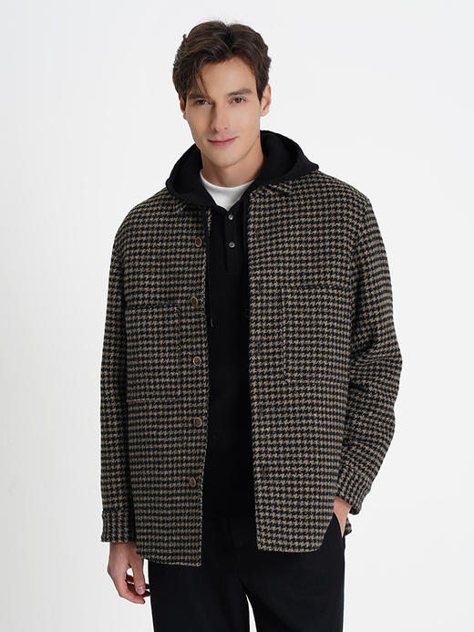 callisto高智系列卡其色绵羊毛外套 商品图2