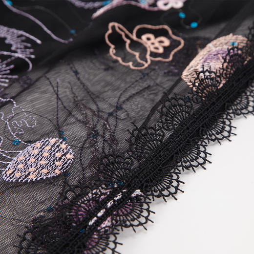 PG84C斯尔丽瑟俪2021年优雅气质绣花网布A摆裙 商品图6