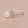 美裕 925银淡水珍珠戒指 开口戒8-9mm 108487W 商品缩略图4