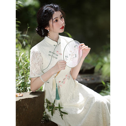 奥黛旗袍改良新中式夏季年轻少女日常LSB2807 商品图3