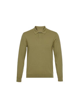 callisto绿色绵羊毛长袖毛衣