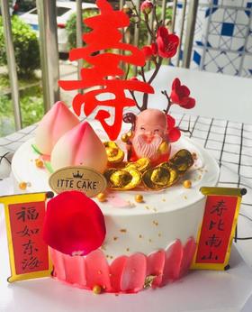 福寿东海 对联梅花款 纯动物奶油