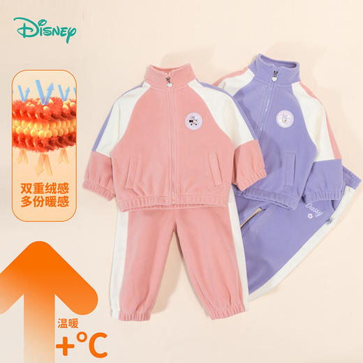 迪士尼冬季摇粒绒女童外套套装ZD3DT003 商品图1
