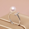 美裕 925银淡水珍珠戒指 开口戒8-9mm 108487W 商品缩略图2
