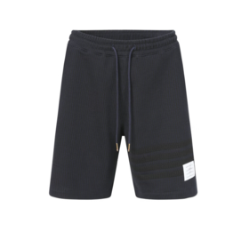 THOM BROWNE 汤姆·布朗 男士条纹抽绳宽松休闲短裤 MJQ166A J0063