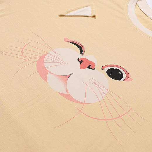 都市丽人睡衣生活家居长袖裙家居服单面无尘棉薄女士棉质睡裙LHT6H2 商品图3