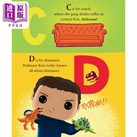 【中商原版】小金书 大眼仔系列 老友记ABC Little Golden Book Funko Pop F is for Friends An Alphabet Book 英文原版进口 商品图3