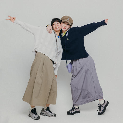 【品牌直发-踏青季】ACMEITEM爱棵米 户外防泼水花苞云朵半裙休闲半身中长裙子女士GAF2370357E 商品图3