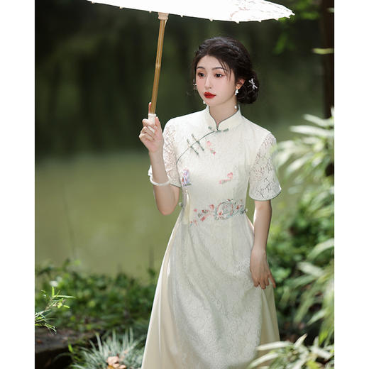 奥黛旗袍改良新中式夏季年轻少女日常LSB2807 商品图0