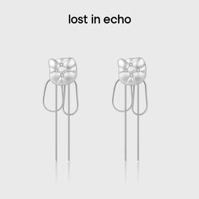 [捡漏价]lost in echo2024秋季新款膨胀枕头银色蝴蝶结流苏耳坠耳环女耳饰